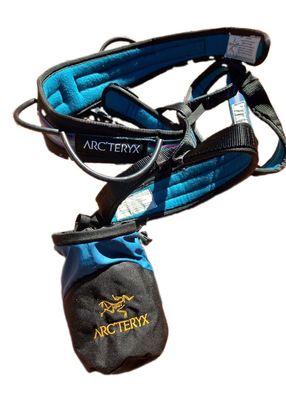 Arc'teryx Carabiner Climbing Chalk Bag & Harness - Teal - 39"L